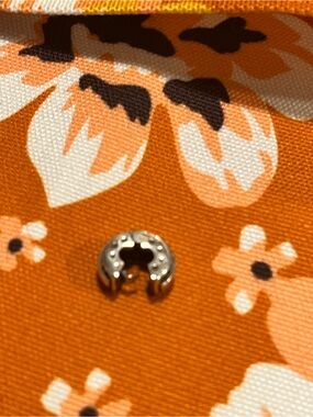 Silver clamp style spacer Bead -